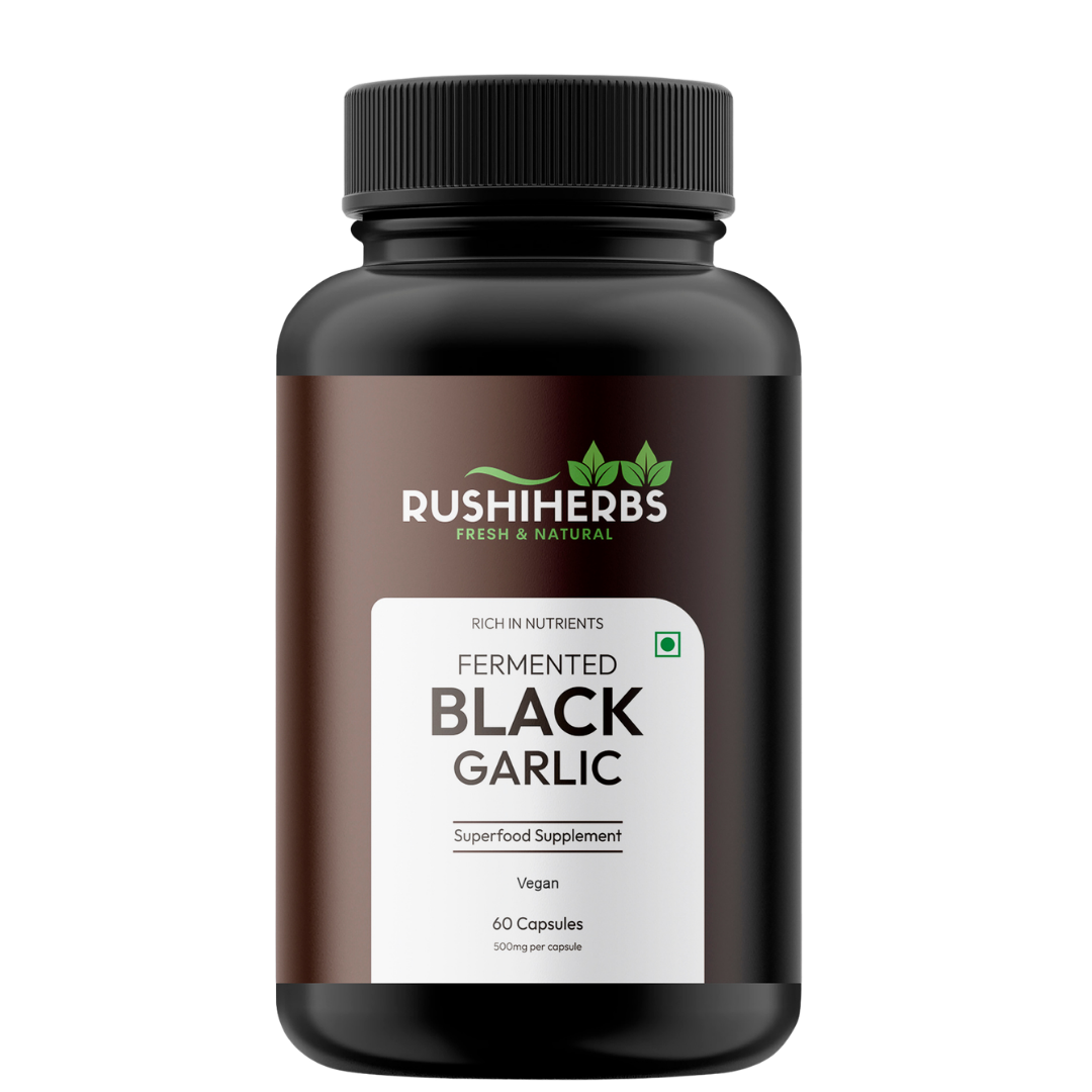 Fermented Black Garlic – Odorless Formula – Immune & Cardiovascular Wellness – 60 Vegan Capsules