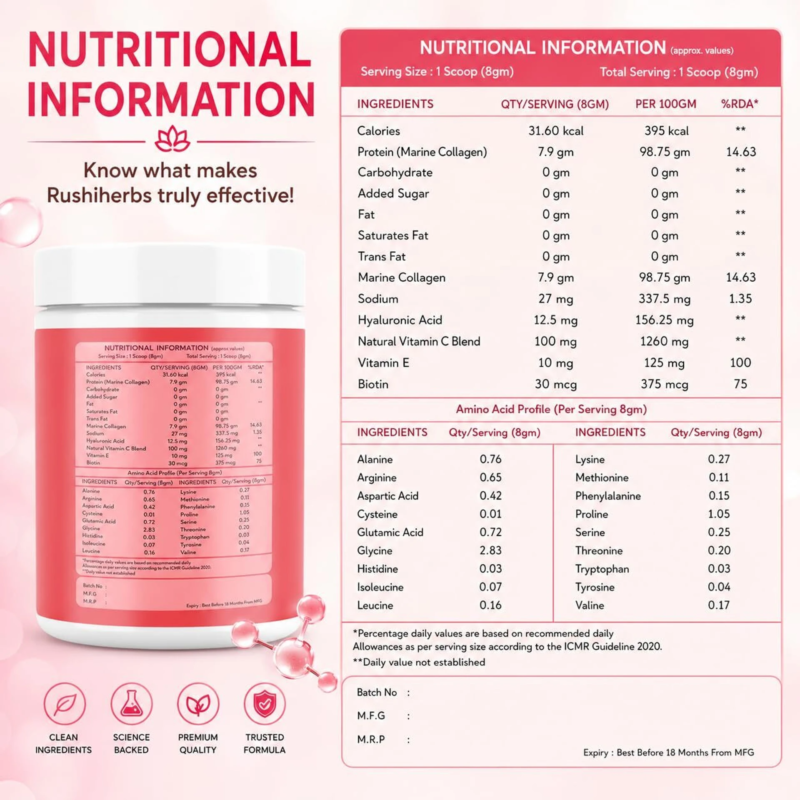 Japanese Marine Collagen Powder with Glutathione & Hyaluronic Acid