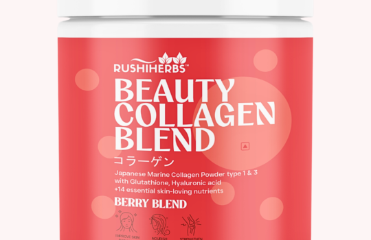 Rushi Herbs Beauty Collagen Blend - Japanese Marine Collagen with Glutathione & Hyaluronic Acid - Mixed Berry 200g