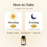 Rushi Herbs Omega-3 Fish Oil 1000mg - Triple Strength, 550mg EPA & 350mg DHA - 60 Softgels