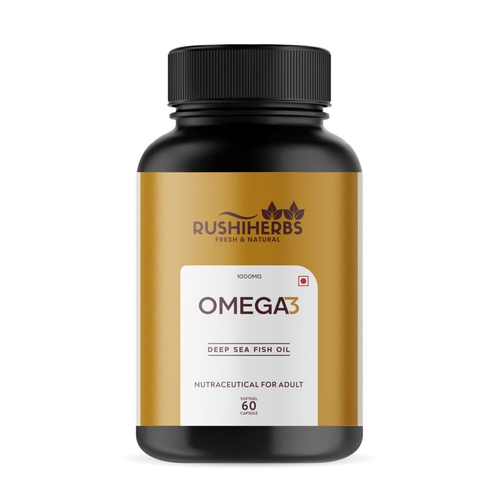 Rushi Herbs Omega-3 Deep Sea Fish Oil 1000mg, 60 softgels