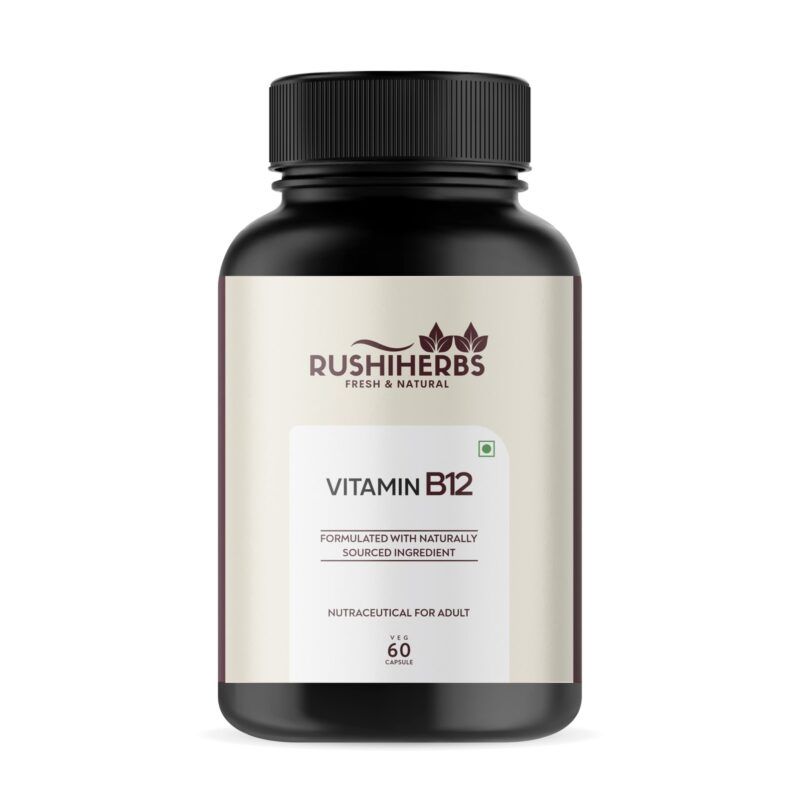 Rushi Herbs Vitamin B12 Methylcobalamin 1000mcg - 60 Veg Capsules