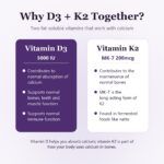 Rushi Herbs Vitamin D3 5000 IU with Vitamin K2 MK-7 200mcg - 90 Veg Capsules